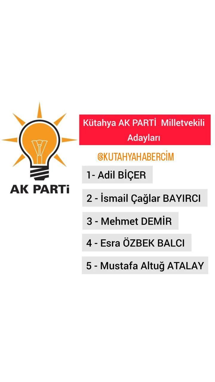 AK PARTİ 28. DÖNEM KÜTAHYA MİLLETVEKİL ADAYLARI
